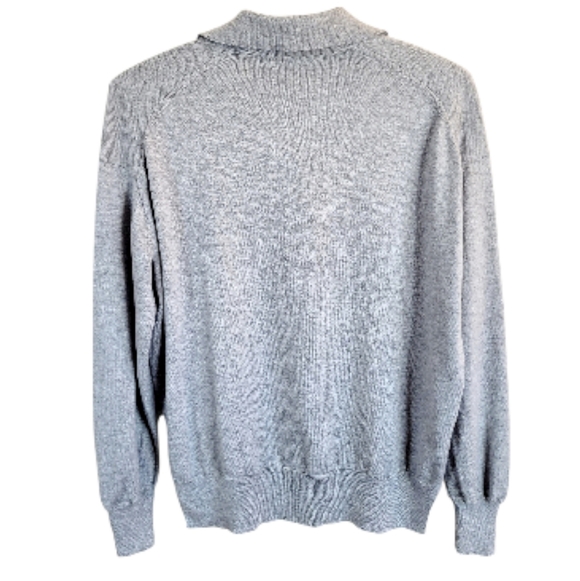 ALEX MILL Heather Grey Polo Collar Sweater Small - Picture 2 of 7